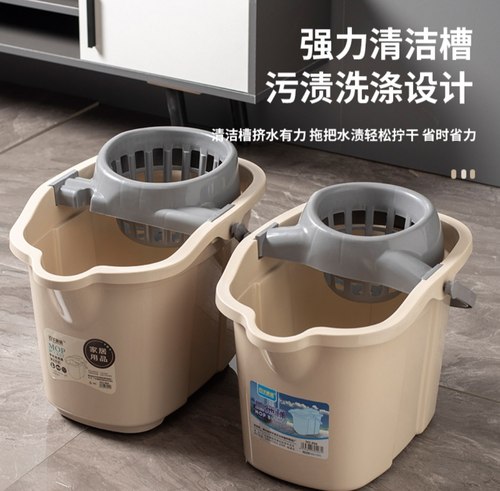 优选家庭拖把桶塑料加厚拖地桶带轮拖桶手压脱水桶拖地桶客厅拖桶