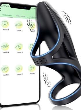 APP Bluetooth Vibrating Cock Ring Penis Ring Vibrator Delay