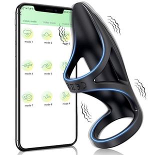 APP Bluetooth Vibrating Cock Ring Penis Ring Vibrator Delay