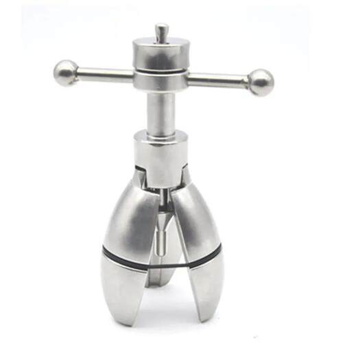 304 Stainless Steel Stretching Anal Dilator Plug with Lock,A