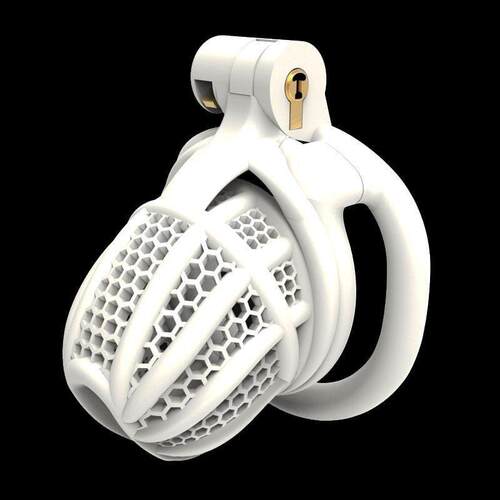 Male Lightweight Small Chastity Cage Device 4 Cock Rings Set