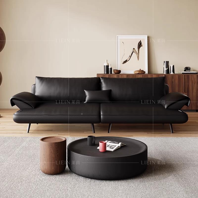 发G855Z意式极简头层真牛皮沙发客厅户型直排现帆船皮小艺沙新款