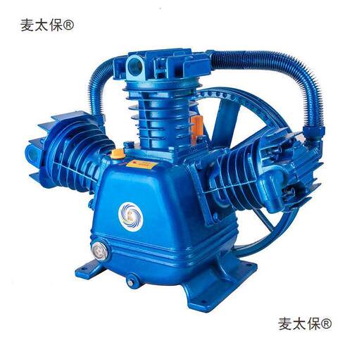 捷活塞空压机机头w成工业级气泵总7KBI.5k空气压缩机泵豹头配麦太