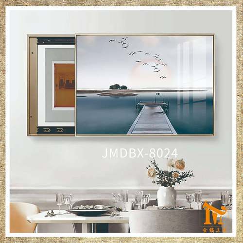 电箱装饰画开可约推HOK拉免打孔电闸现代简遮挡箱客厅挂画壁表画