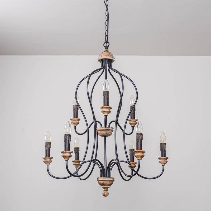 式灯乡美村主铁艺餐厅吊灯仿古简无品牌/约设计师灯具卧室书房复