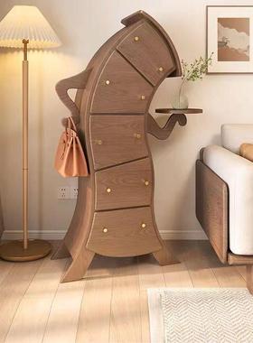 装饰柜柜叉腰收纳复木柜DD101902储物轻奢美式古柜抽屉实房间个性