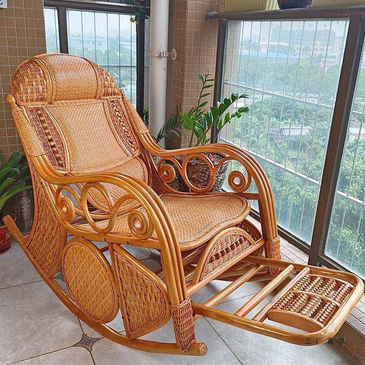 藤天然真藤摇椅985椅椅午睡躺藤编摇摇院椅老人家用阳台休闲庭逍,住宅家具,摇椅,淘宝优惠券,粉丝福利购,淘宝优惠卷