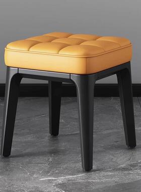 轻位奢1子家用凳可叠放加厚高塑料椅子软包凳方凳餐桌独凳等凳