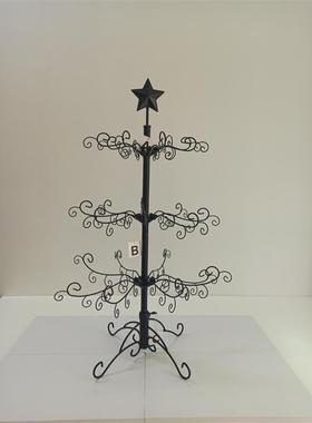 饰尺高三黑色诞铁架铁钩挂圣诞铁ERE艺树架圣子