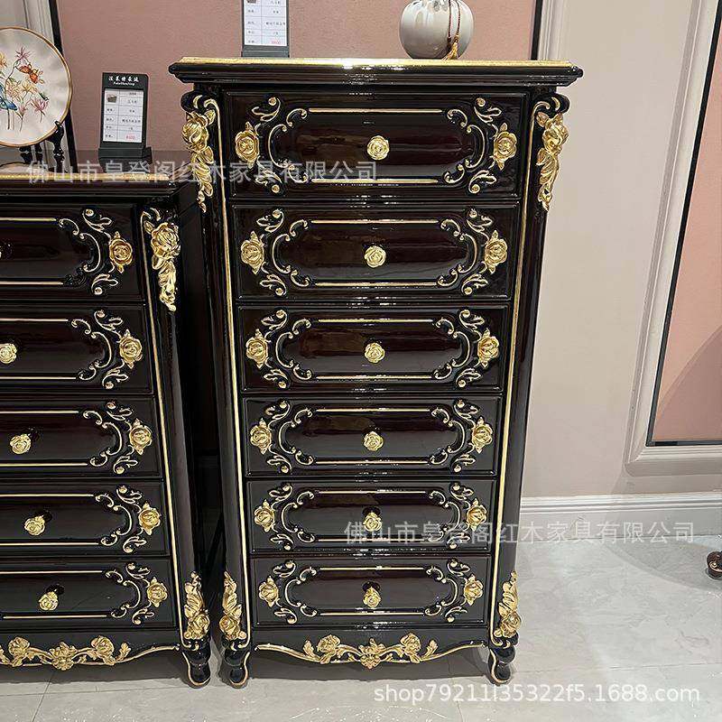 实欧式木斗客厅六01斗柜柜斗靠收纳柜奢华雕花卧室墙酸枝红贴金箔,住宅家具,斗柜,淘宝优惠券,粉丝福利购,淘宝优惠卷