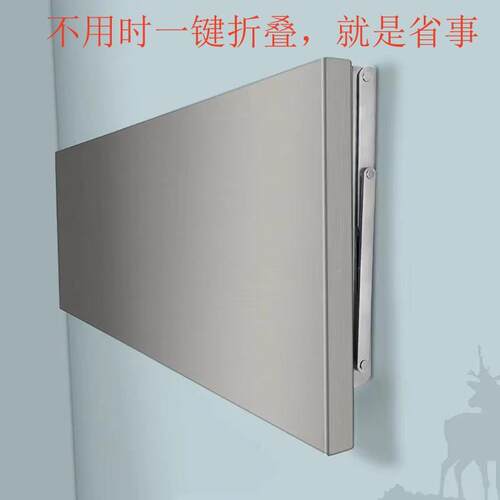 304锈钢YQ764132折叠桌壁挂不式厨房孔墙可折叠餐桌打桌子置上物
