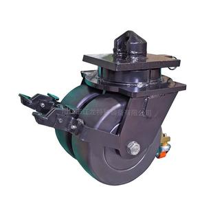 黑ZYF色尼寸龙寸万向轮6810动寸12寸超重型集装 箱脚轮刹车方向锁