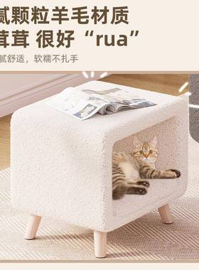 床头柜奶油风小型简易子床头物架边柜卧室收纳柜边卧室小tb-76075