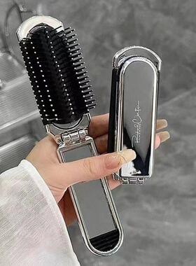 折叠小梳子巧便携你旅行气垫梳迷儿童女孩气囊梳按小ITM摩梳镜梳