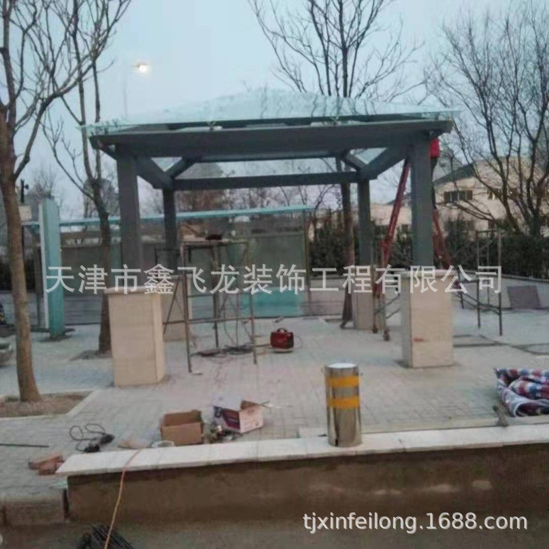 天津角FQW玻璃亭玻璃房阳光房彩板房钢结园构框架玻璃房公四亭子