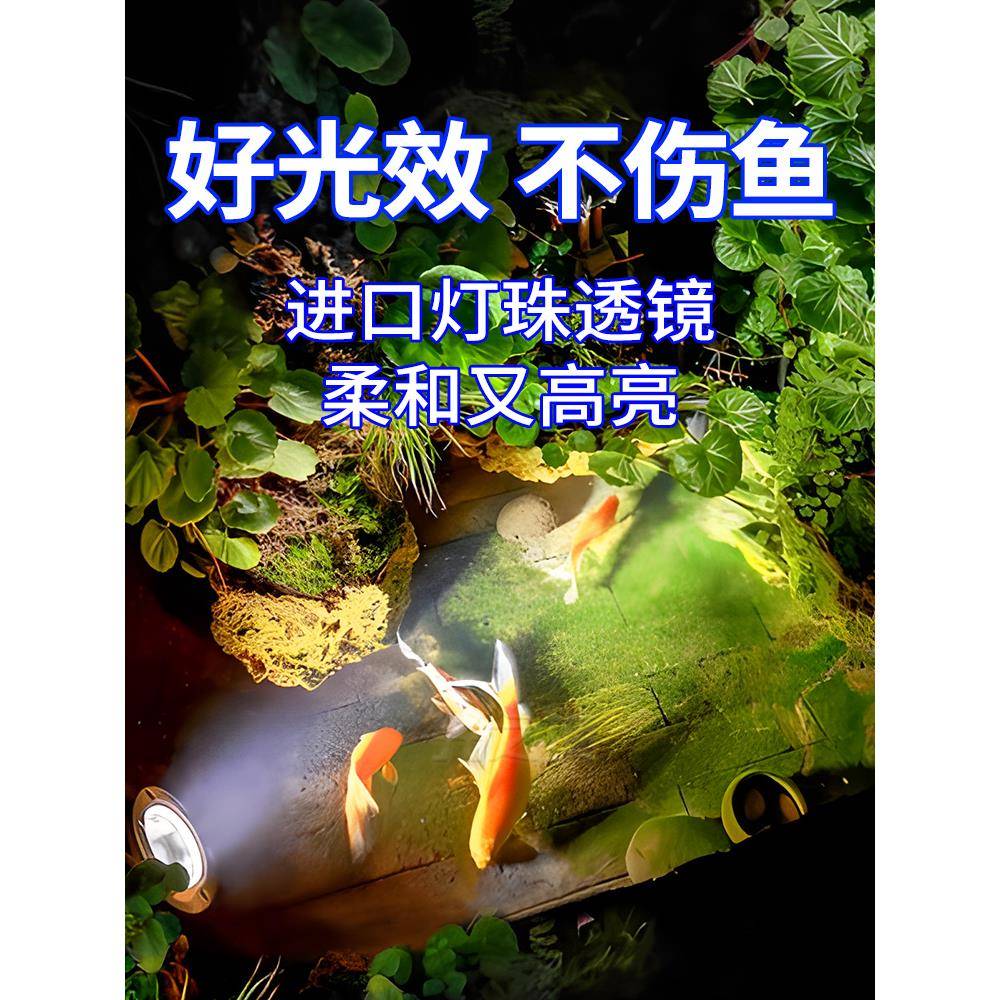 水底灯led水下灯水池灯鱼池灯水景灯七彩泳池喷泉灯户外防水射素