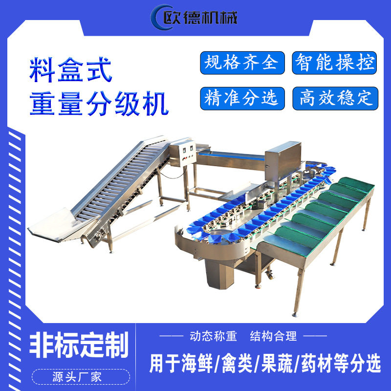 海鲜自动重量分拣机多级拣选