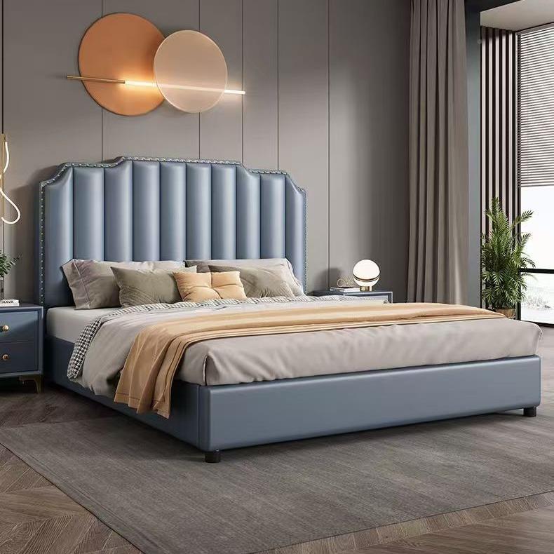 实木2*2.2主卧大床.8米婚床皮艺床1米.2m小户96625881型床出租房