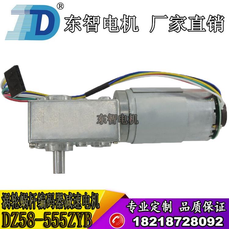 DZ58-555ZYB涡轮蜗杆编码器测速直流电机/投币机/微型减速马达24V