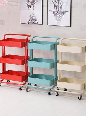 新款铁盘置物架SMK车浴室小推可动简易厨房移整理推架子客厅收纳