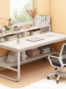 电桌脑台式家用书桌书架一卧室体长方形学生桌写字学习桌办公DUC