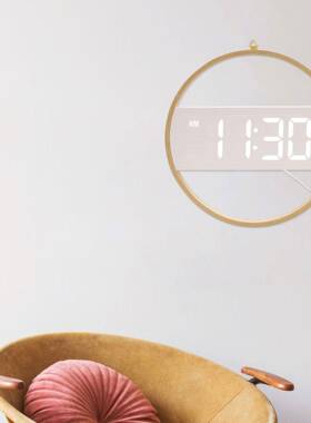 静音挂钟中式竹木边家用挂g218a墙钟创意现代钟简约大表字显框示
