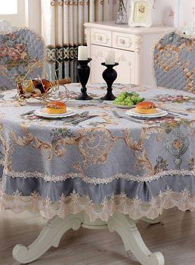 奢华欧式大餐桌布子套罩椅红色歺椅套垫椅套装家用CID圆形圆桌布