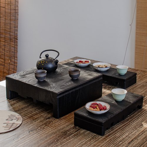 实木喝茶托盘玄关钥匙置物盘摆件