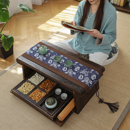 实木榻榻米茶桌中式禅意飘窗茶几