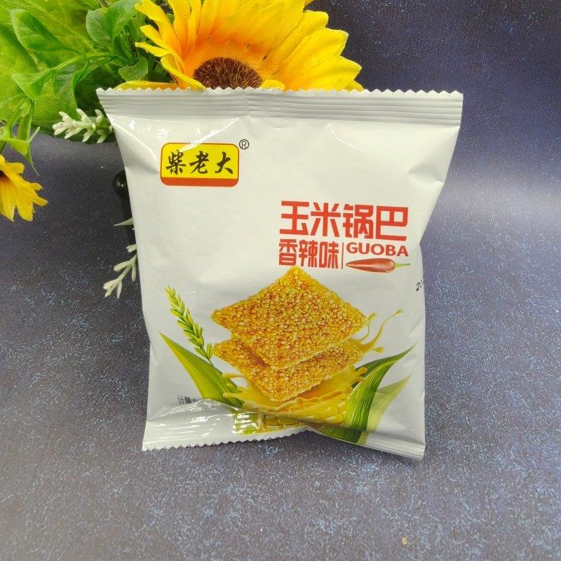 柴老大玉米锅巴原味香辣味油炸类糕点小包装锅巴零食品500g