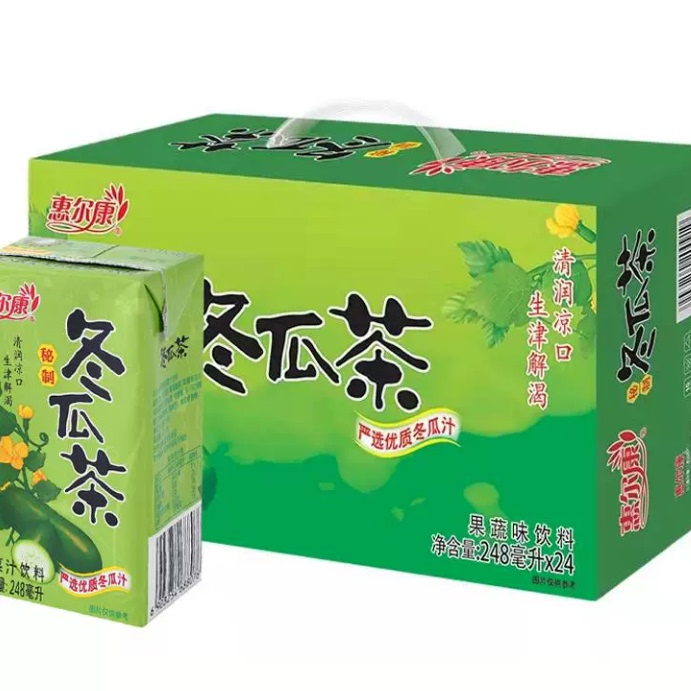 冬瓜茶饮料整箱24盒装惠尔康草植物凉茶菊花茶夏季清凉怀旧饮品料