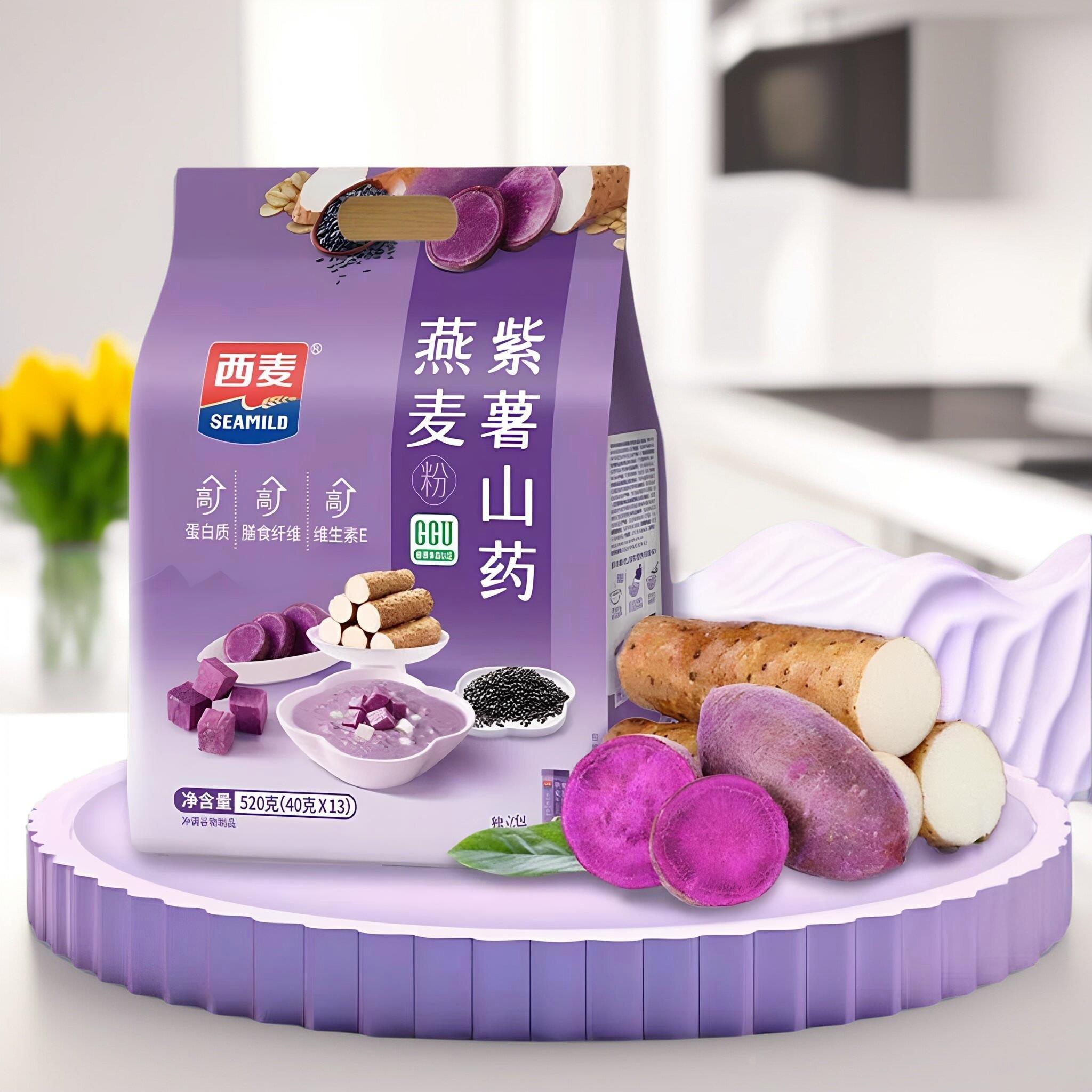 西麦紫薯山药燕麦520g独立小包装即食冲泡饮料谷物早餐营养代餐燕