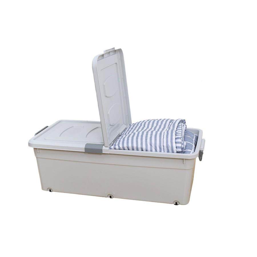 加厚带滑轮床无品牌/底收纳床底柜塑料J床下物箱箱大号衣服整理箱