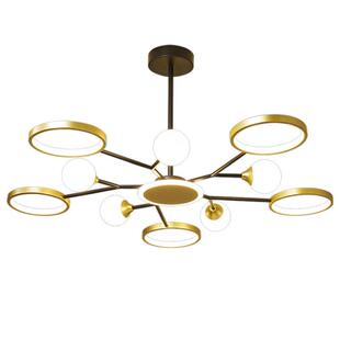 客厅吊灯简现代2021新款约用大气家led卧室餐厅北欧YY-1995格轻风