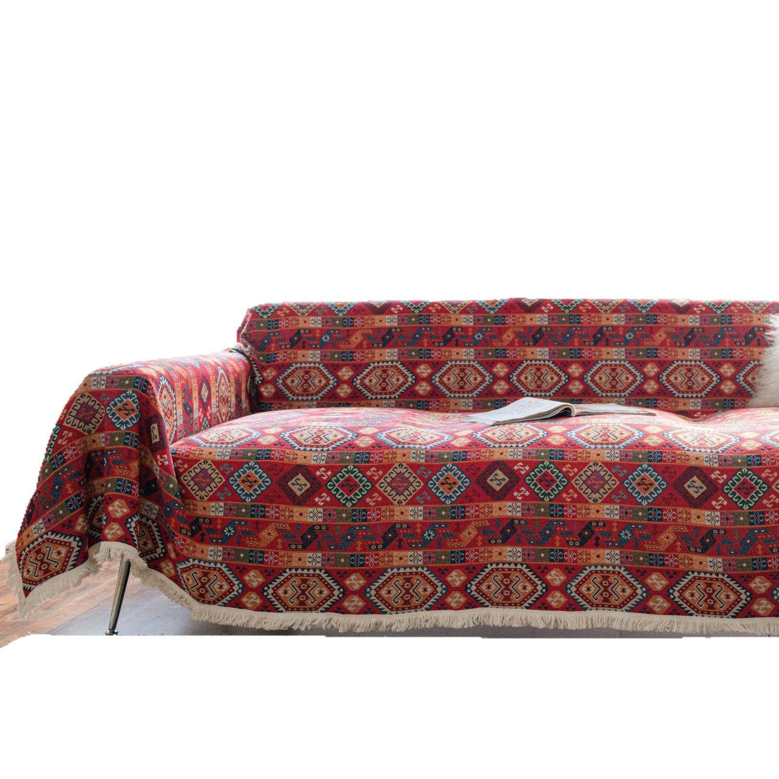 缦伊琪韵片沙式发巾防猫抓红色喜庆民族风提花厚实复古WZA工一厂,居家布艺,沙发套,淘宝优惠券,粉丝福利购,淘宝优惠卷