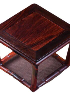 红木实0001203木盆玩景小器架红酸枝中式文瓷器玉花花瓶古玩工艺