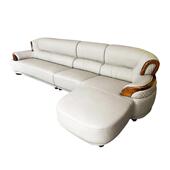 乌木9885真皮沙小型发头层牛金皮沙发新中式 大户真皮沙发转角沙发