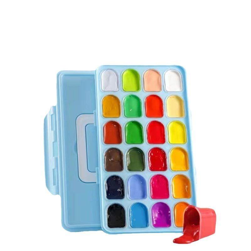 青颜料无甲醛水粉颜料盒40色0竹ml彩装嘿小黑初学者果冻装美术生,玩具/童车/益智/积木/模型,颜料,淘宝优惠券,粉丝福利购,淘宝优惠卷