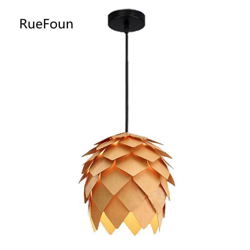 吊代创意木艺千叶松果灯个现性饭茶楼店厅客厅书房木古藤阁灯质餐,家装灯饰光源,智能吊灯,淘宝优惠券,粉丝福利购,淘宝优惠卷