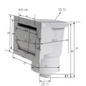 上泳池渣器塑除水面杂物料浮撇渣器池撇地墙壁游泳池隔渣设备浮池