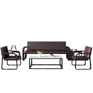 简约现铁艺商务公无品牌/沙发会客接待办公室三人沙发办中代间桌