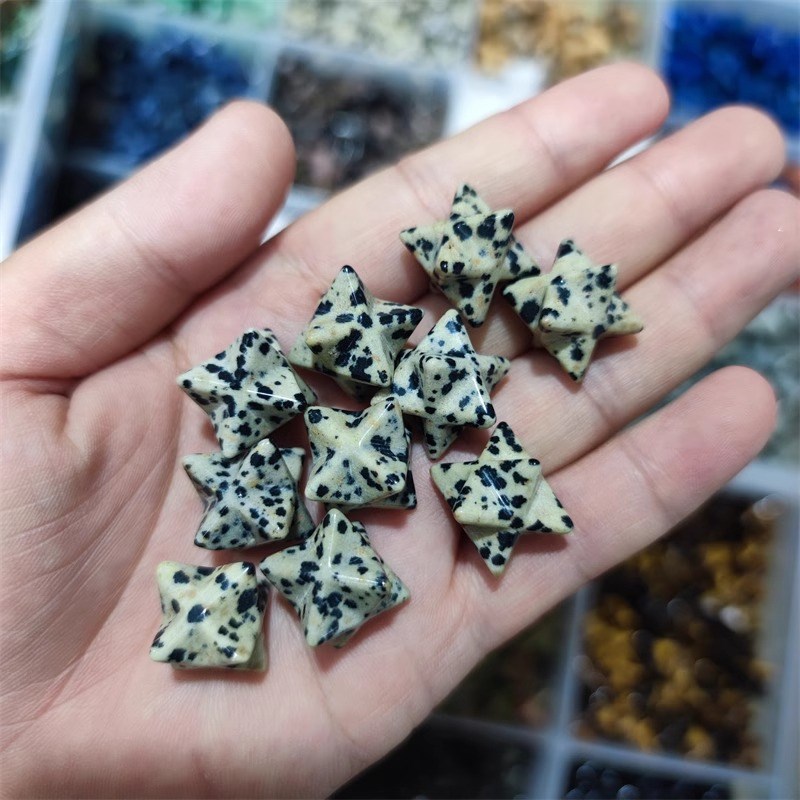 速发天然迷你小号梅尔卡巴白水晶紫晶粉晶灵摆半宝石吊坠项链六芒