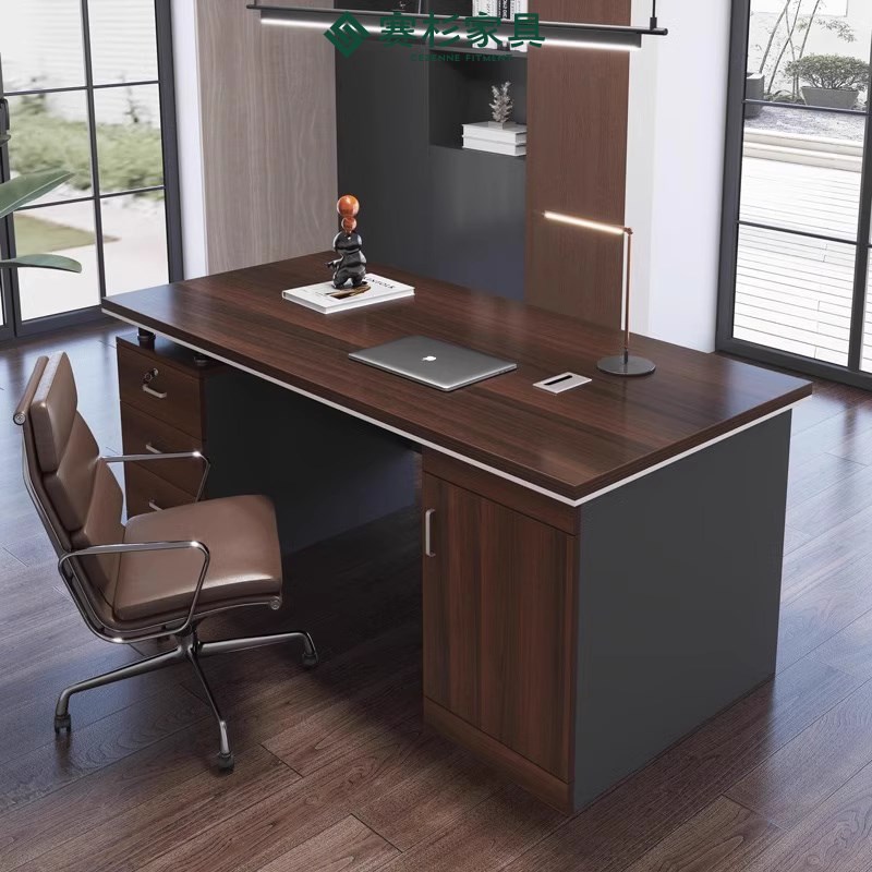 速发办公桌简约老板桌椅组合套装卧室书房简桌书易电脑桌子工作台