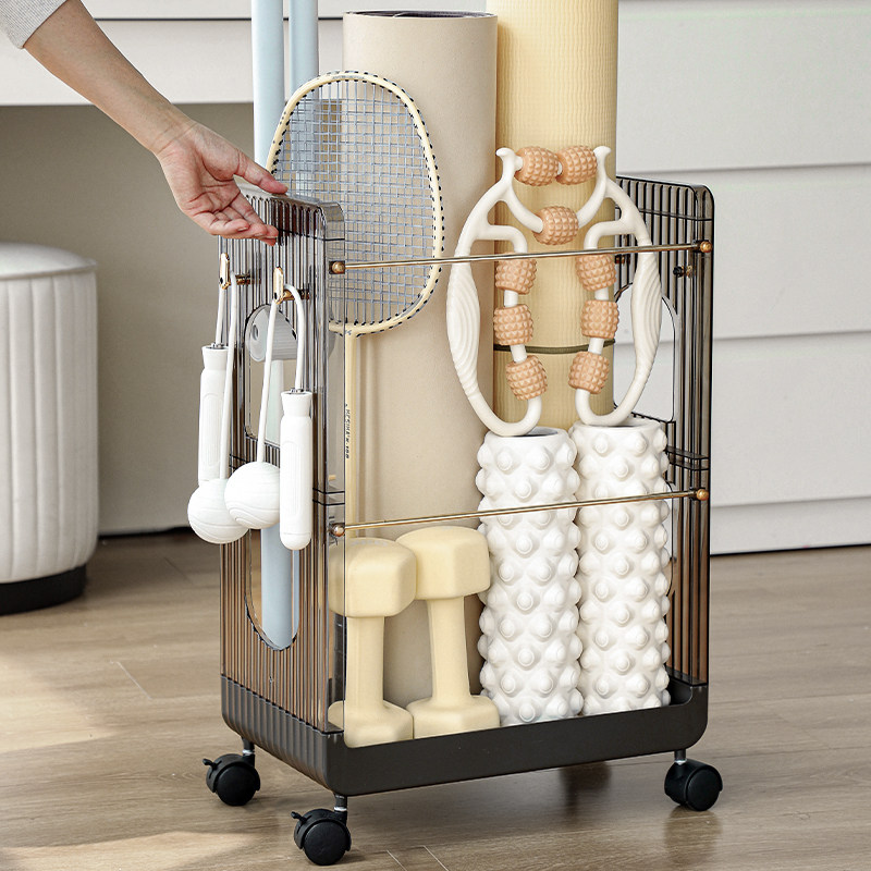 现货速发瑜珈垫收纳筐带轮家用放健身运动器材收纳篮哑铃收纳筒夹,收纳整理,运动器材收纳用具,淘宝优惠券,粉丝福利购,淘宝优惠卷