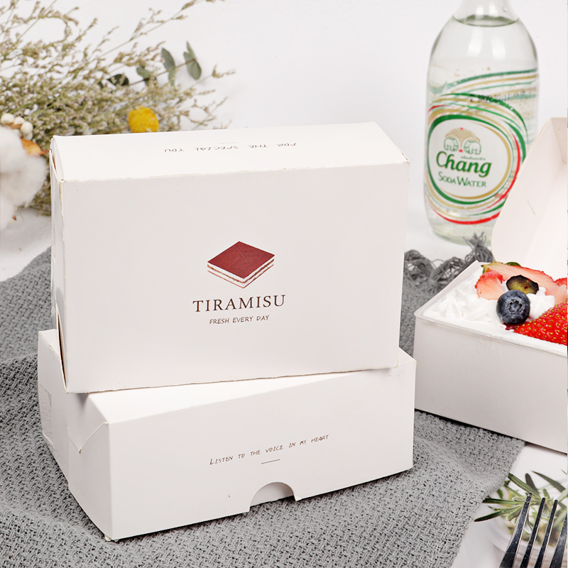 速发韩盖牛版千层蛋糕提拉米苏豆乳甜品翻乳简约包装盒子