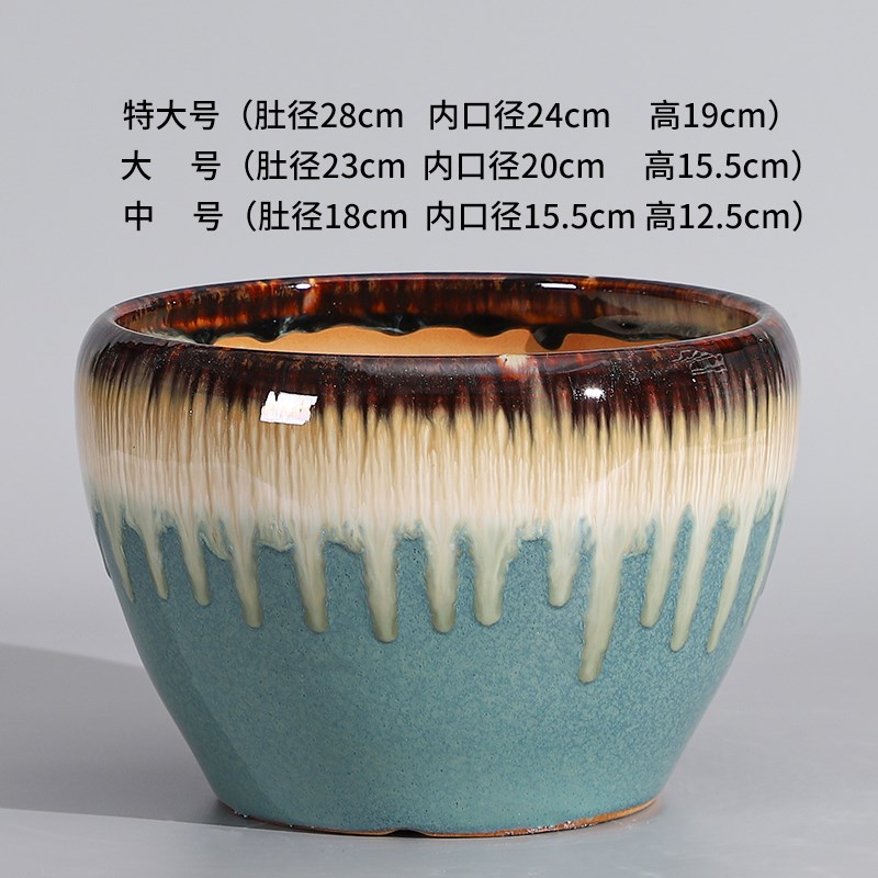 现货速发陶瓷花盆风格特大号大口径室内外发财树绿萝盆栽创意熊