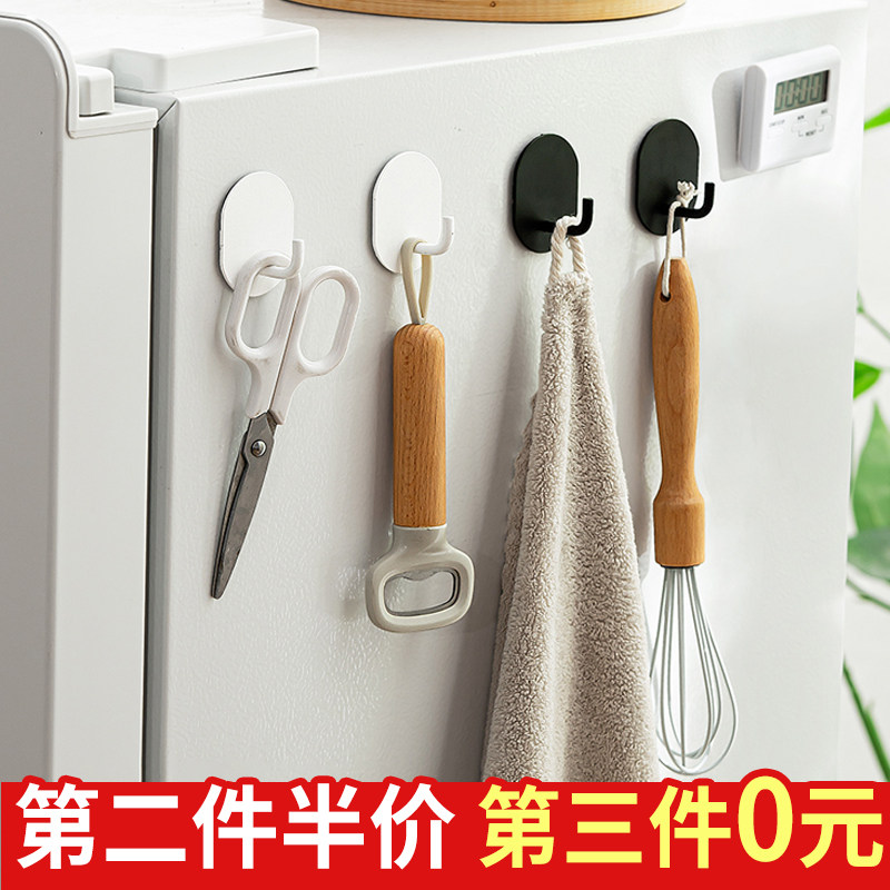 速发磁挂挂钩冰箱厨痕不锈钢免打孔无房金属磁铁入户门宿舍门后吸