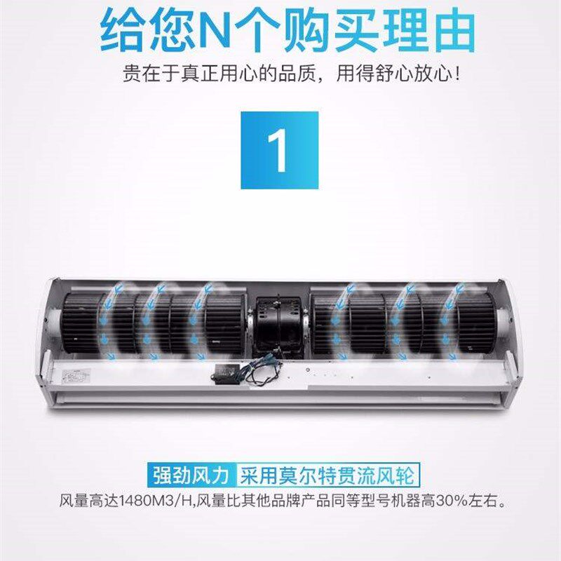 现货速发0.1.21.51.82自然静音风幕机闸风帘机商用空气幕