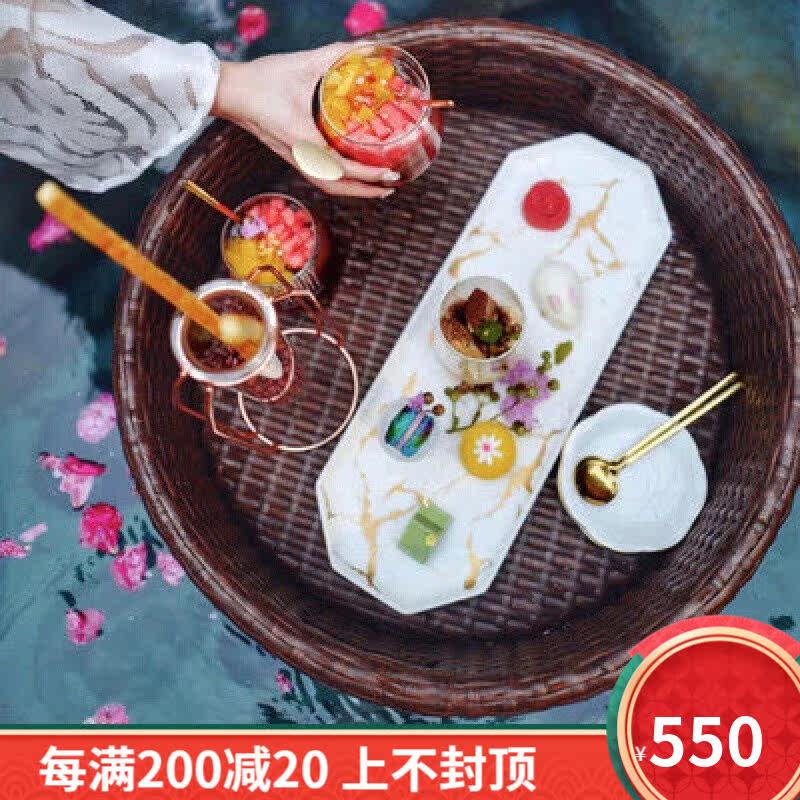 现货速发莫家藤编漂浮圆形水上托盘越南篮子民宿酒店别墅游泳池果