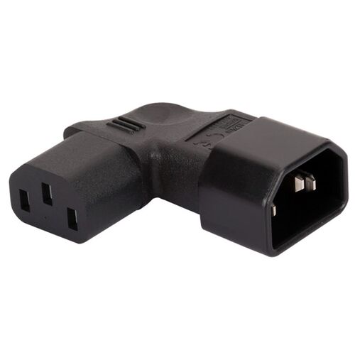 速发电脑机箱PDU/UP通S用品字形插14转C1 L型左弯转换C头 0度拐角